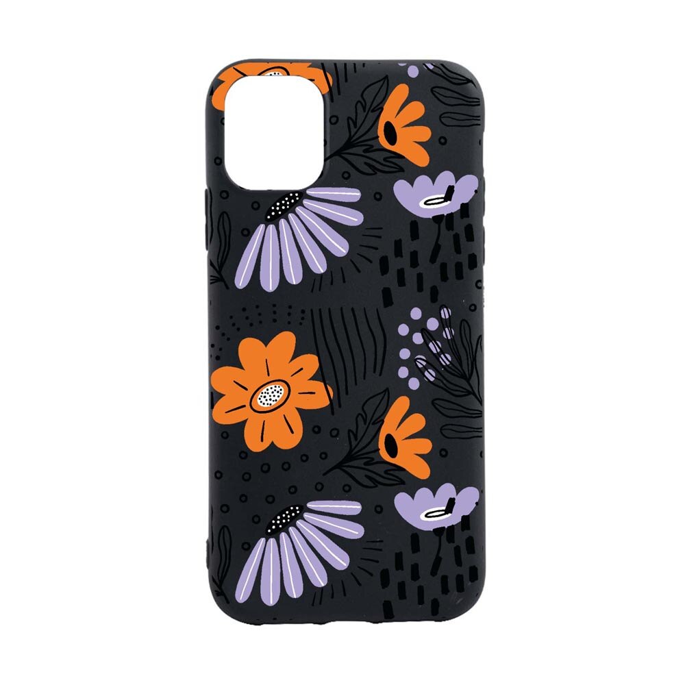 Husa Silicon Compatibila cu Apple iPhone 13 Mini, Flowers - Pastel Colors, rezistenta la uzura, anti-alunecare, B757