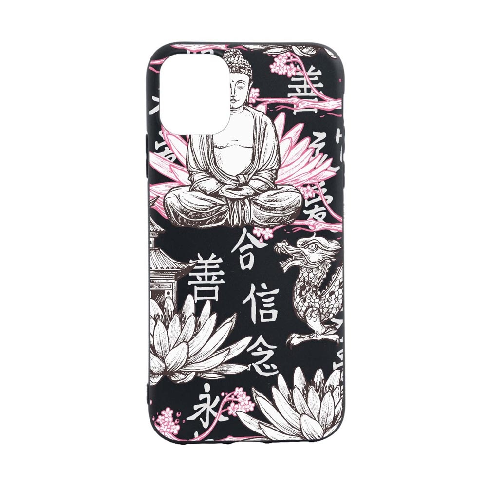 Husa Silicon Compatibila cu Apple iPhone 13 Pro, Buddha, rezistenta la uzura, anti-alunecare, B768