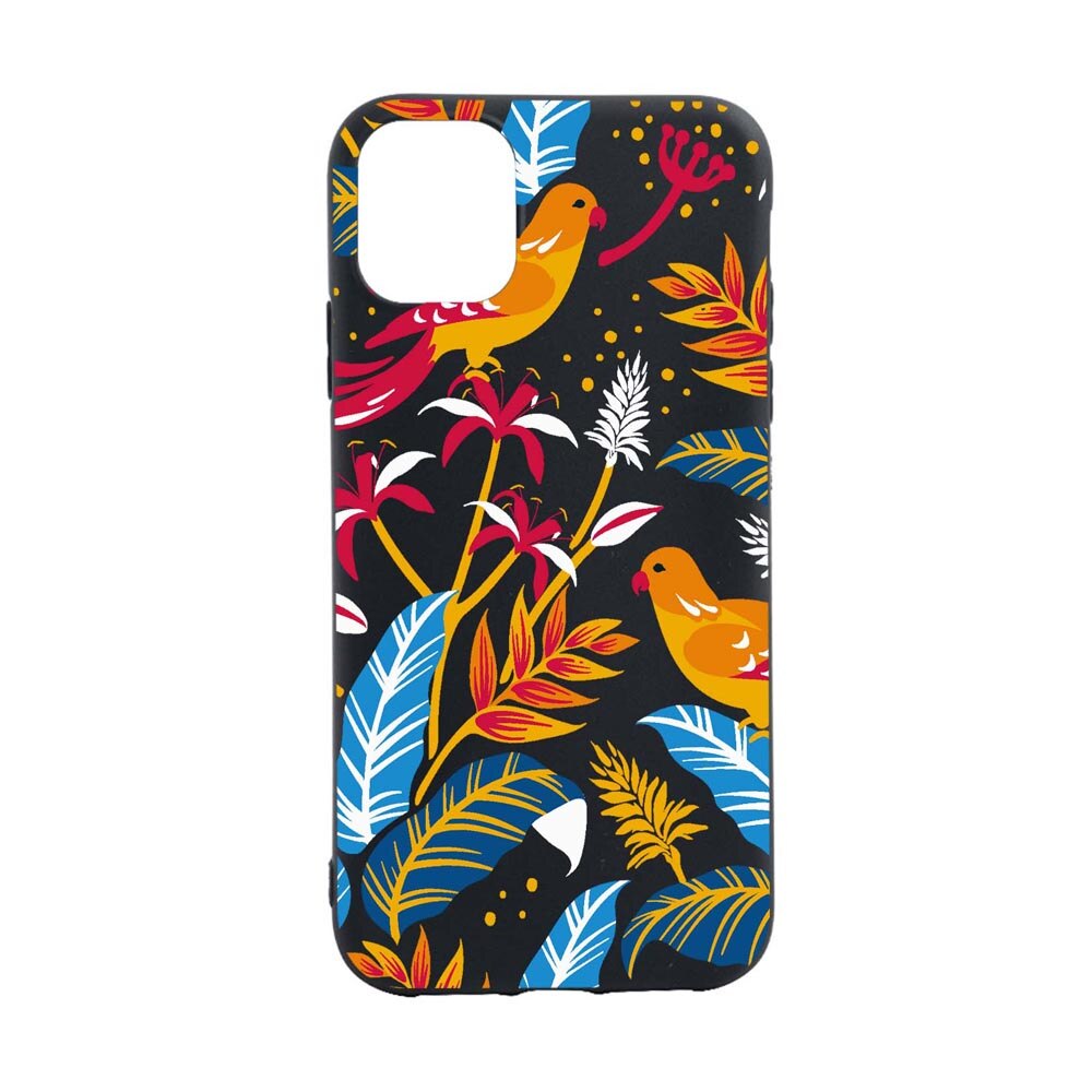 Husa Silicon Compatibila cu Apple iPhone 13, Colored Birds, rezistenta la uzura, anti-alunecare, B769