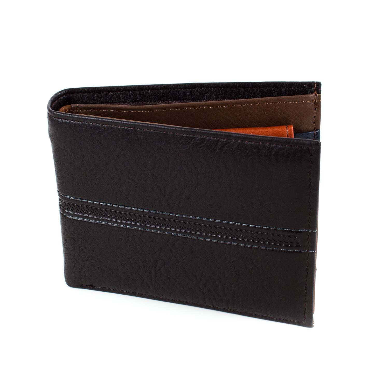 Portofel barbat piele naturala Pami Jason, Maro inchis