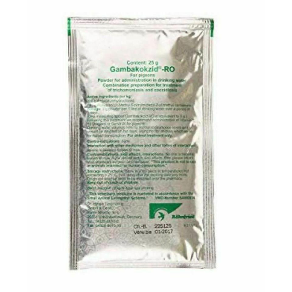 Supliment pentru porumbei, Gambakokzid, Rohnfried, 25g plic