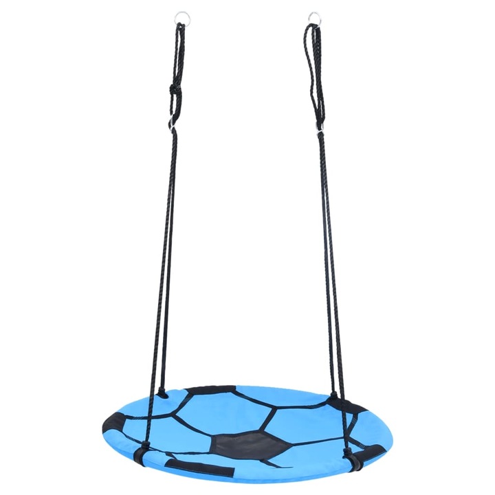 Leagan cuib model minge de fotbal vidaXL, Tesatura, 100 x 160 cm, Albastru
