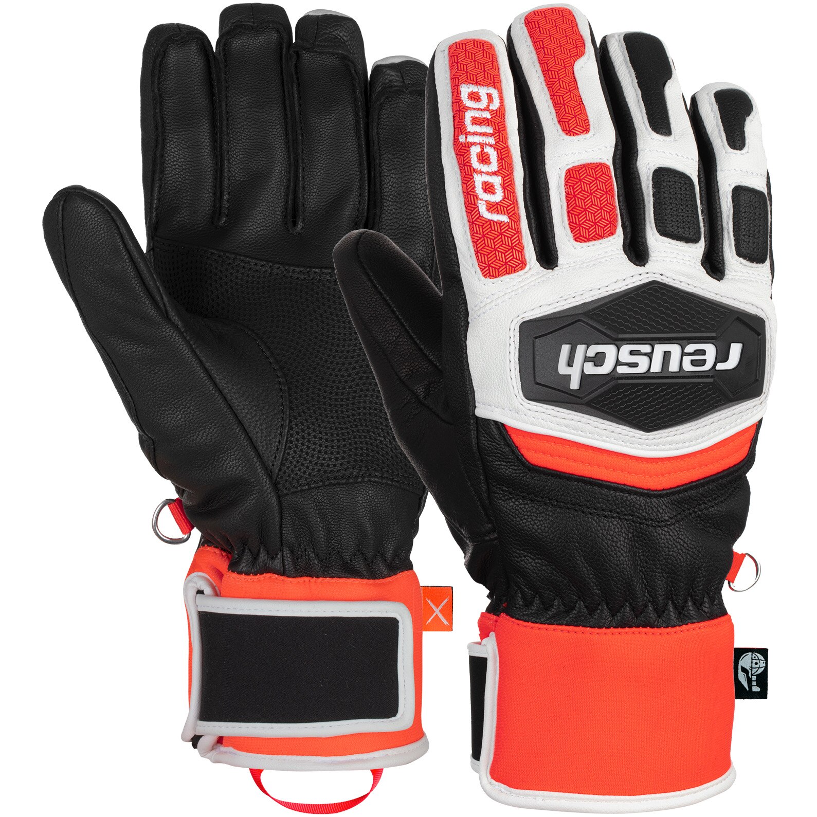 Manusi ski Reusch Worldcup Warrior Team, Negru/Alb/Rosu, marime 9.5