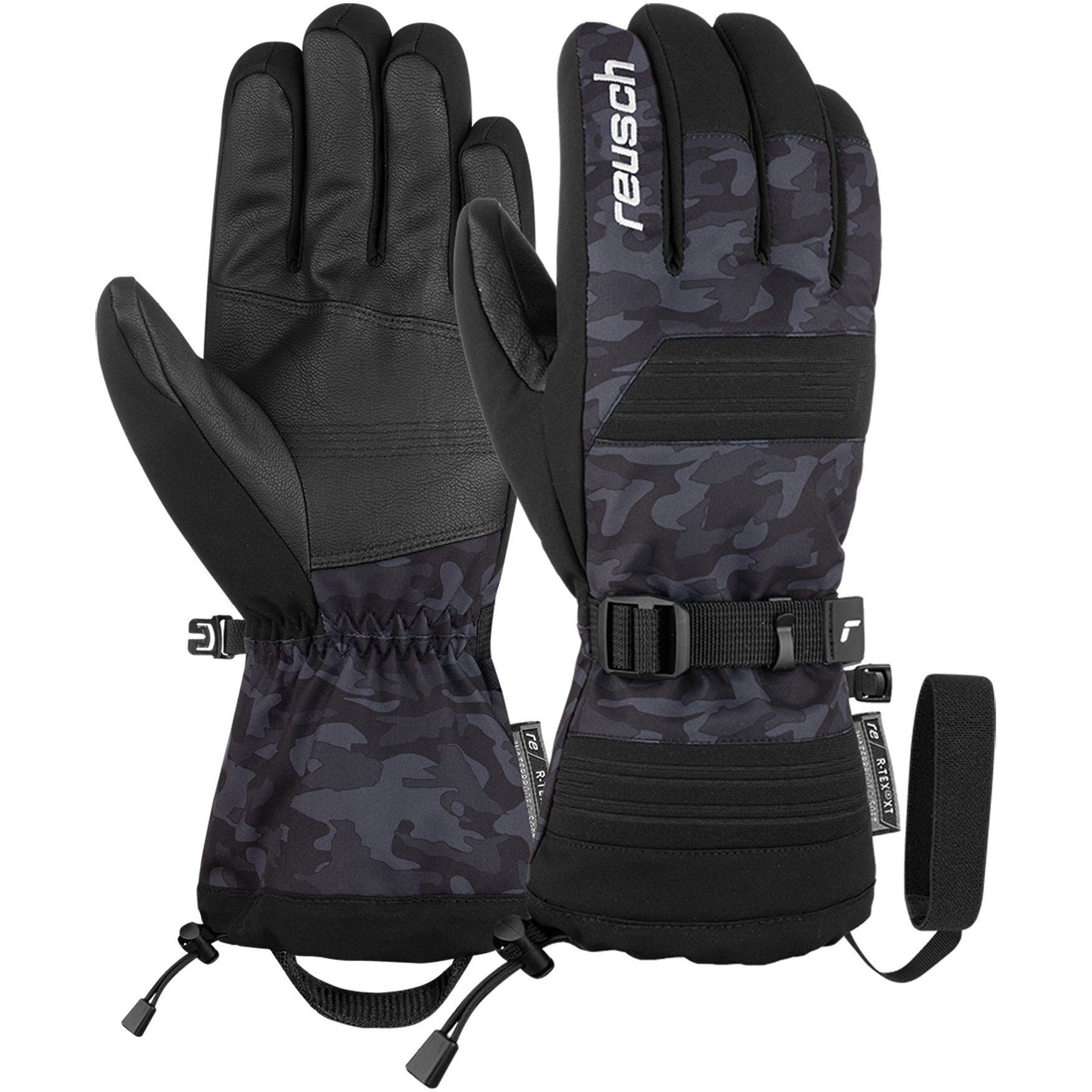 Manusi ski Reusch Couloir R-TEX XT, Gri Camuflaj/Negru, marime 9