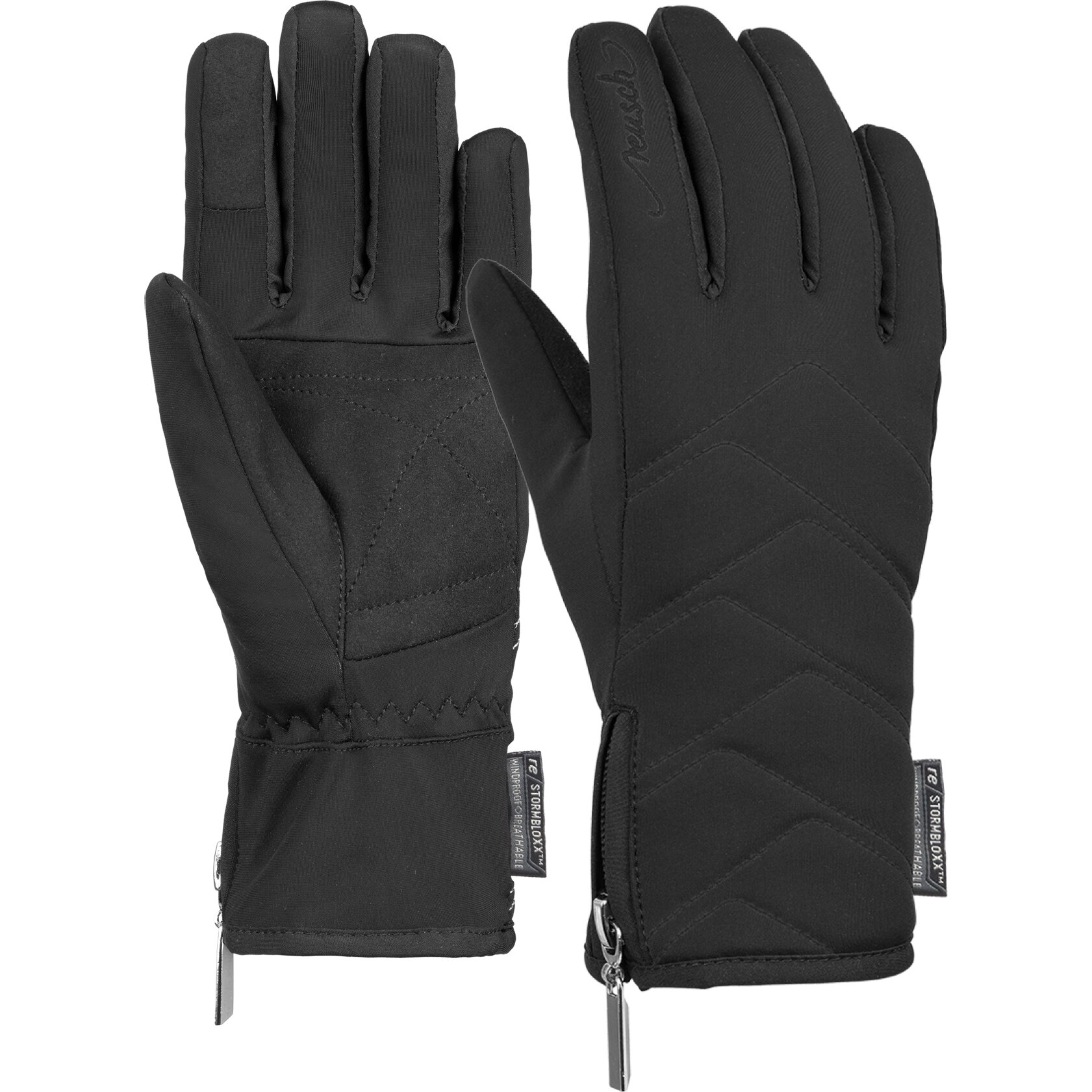 Manusi ski Reusch Loredana TOUCH-TEC, Negru, marime 7