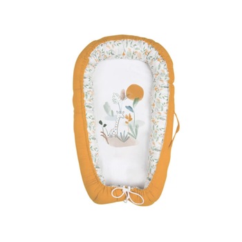 Cosulet bebelus pentru dormit Baby Nest DacEnergy©, realizat din satin, nou-nascuti, salteaua detasabila, 45x80 cm, portocaliu Cosulet bebelus pentru dormit Baby Nest DacEnergy©, realizat din satin, nou-nascuti, salteaua detasabila, 45x80 cm, portocaliu