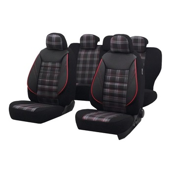 Set huse scaune auto , cu insertii de piele ecologica ,Sport, 11 piese,Dalauto ,Negru Rosu Set huse scaune auto , cu insertii de piele ecologica ,Sport, 11 piese,Dalauto ,Negru Rosu