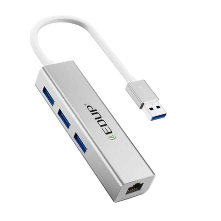 Преносим хъб EDUP, 4 в 1. USB 3.0, Към Ethernet Rj45 Gigabit