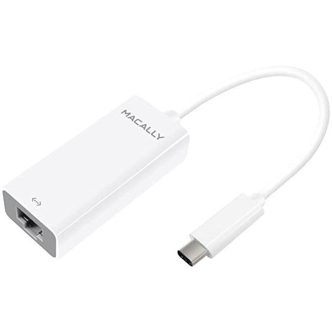 Adaptor USB-C, Macally USB-C to Gigabit Ethernet Adapter, (alb)