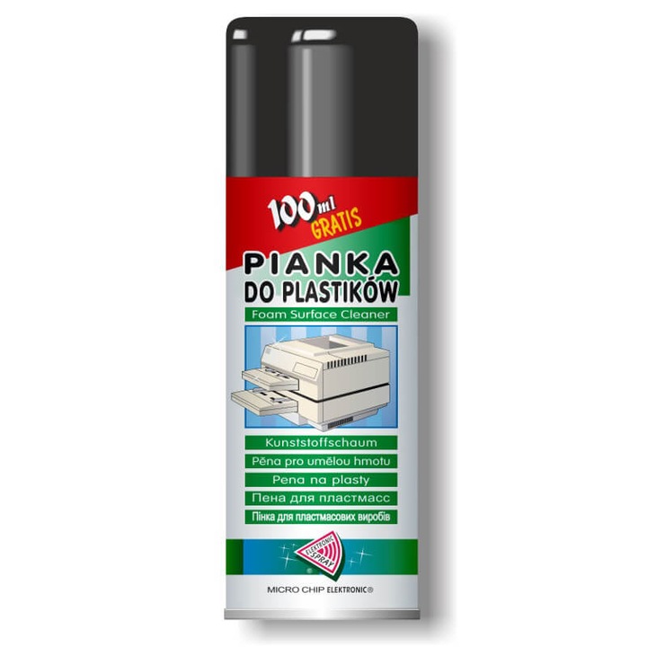 Spray spuma anstistatica pentru curatare suprafete de plastic si metal, 400 ml