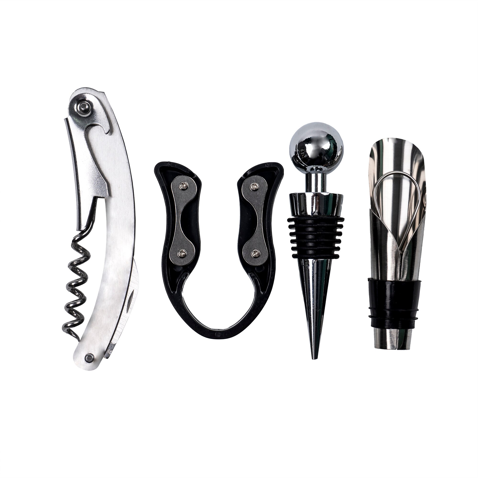 Set accesorii pentru vin , 4 piese din inox / CC9798