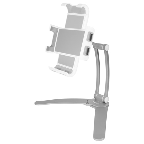Suport pentru birou, dulap, perete si panou pentru dispozitive mobile, Macally Stand Wall Mount (argintiu)