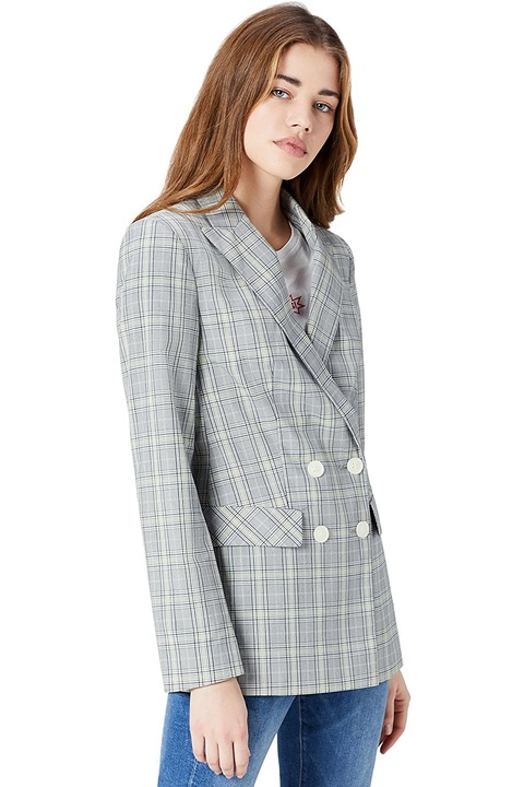 Blazer de dama, Find, Lyocell, Marime L, Albastru/Alb