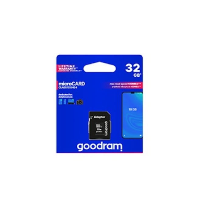 Карта памет с адаптер GoodRam, 32 GB, 10 UHS