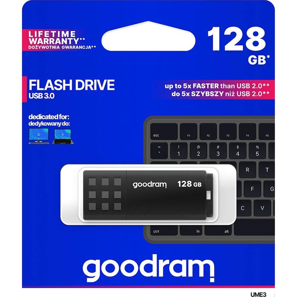 Memorie USB GoodRam, 128 GB, 3.0, Negru