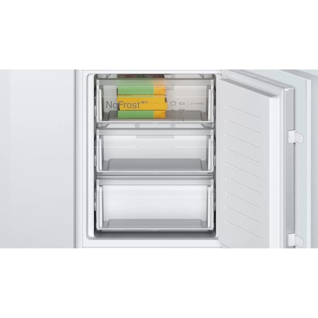 Combina frigorifica incorporabila Bosch KIN86NSF0, 260 l, Clasa F, NoFrost, FreshSense, EcoAirFlow, SuperFreezing, 177 cm