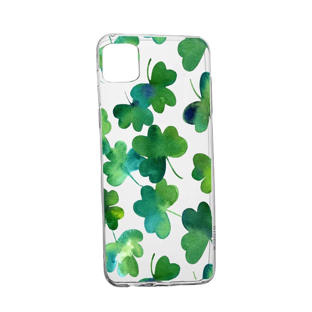 Husa Silicon Green leaf, Compatibila cu Apple iPhone 13 Pro Max, rezistenta la uzura, anti-alunecare, 697