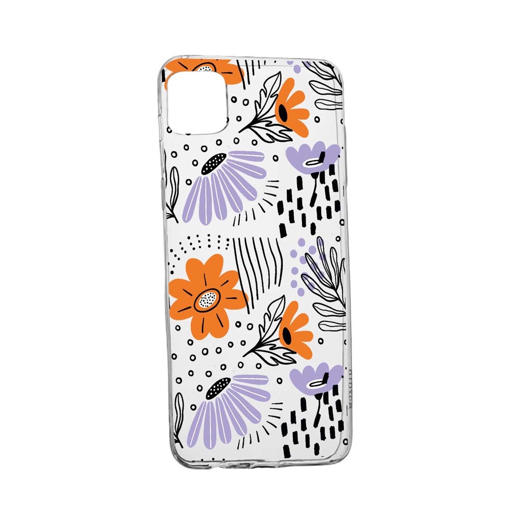 Husa Silicon Compatibila cu Apple iPhone 13 Mini, Flowers - Pastel Colors, rezistenta la uzura, anti-alunecare, 757