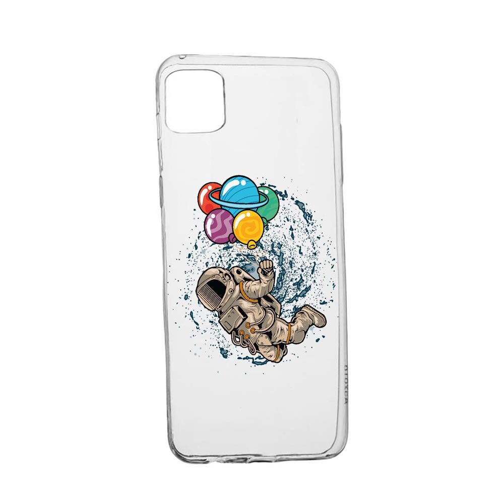 Husa Silicon Compatibila cu Apple iPhone 13 Pro, Happy Astronaut, rezistenta la uzura, anti-alunecare, 773