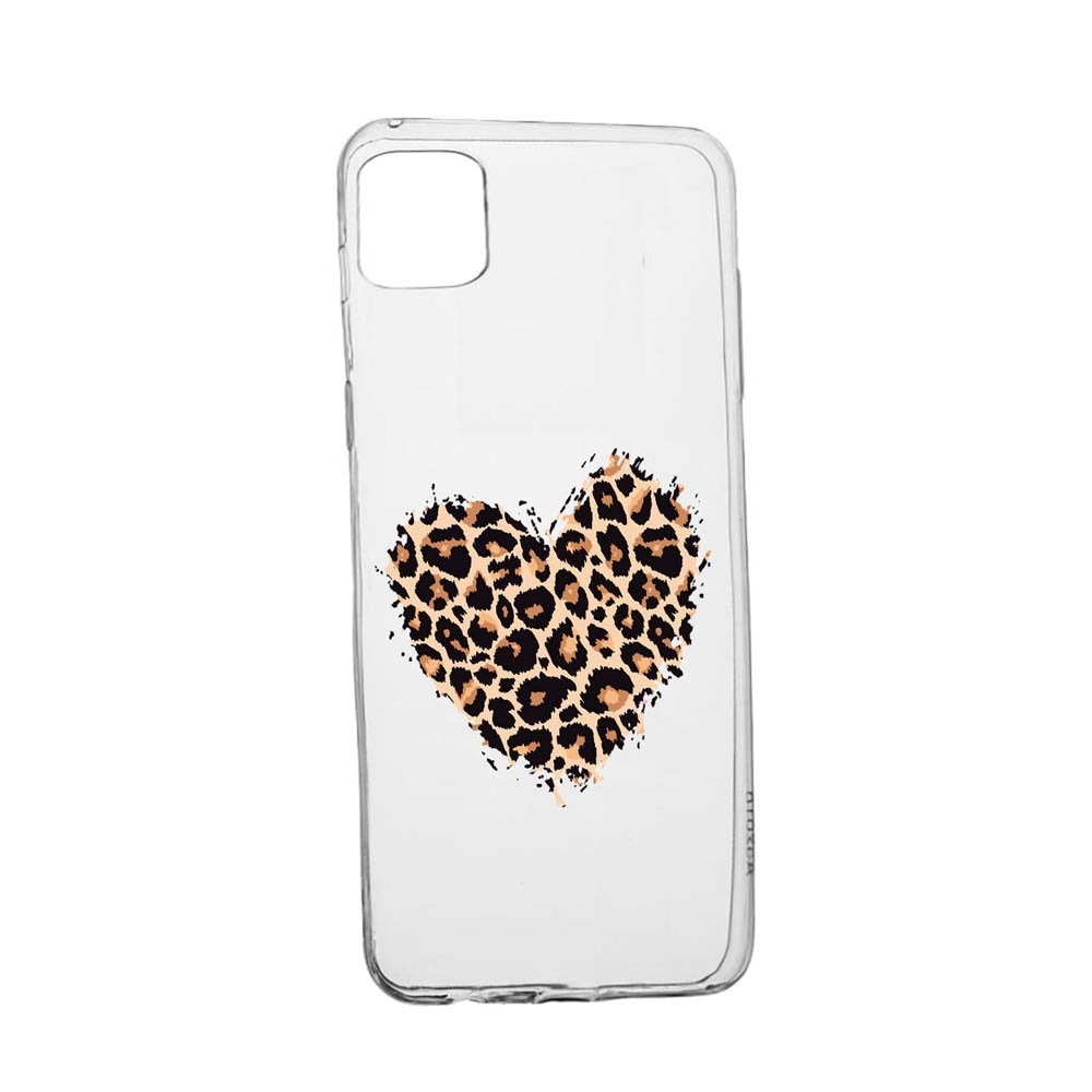 Husa Silicon Compatibila cu Apple iPhone 13 Pro Max, Leopard Heart, rezistenta la uzura, anti-alunecare, 761