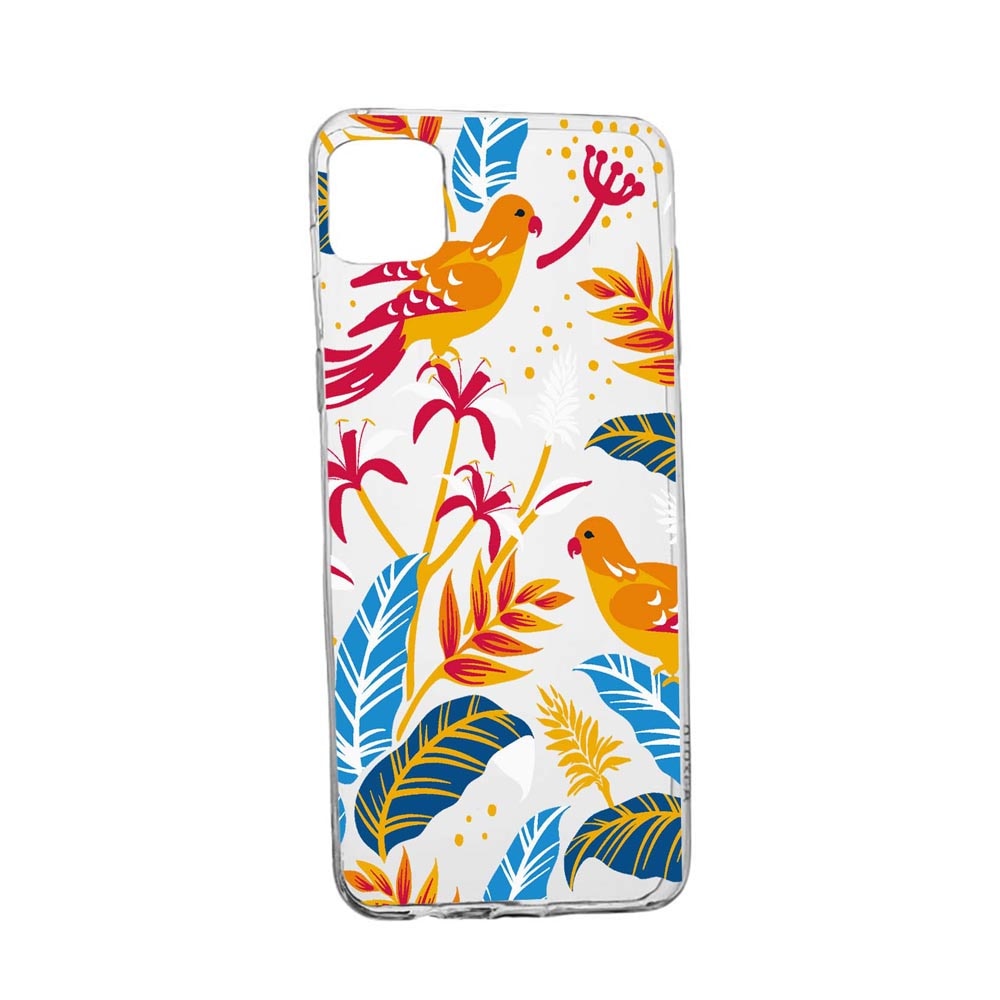 Husa Silicon Compatibila cu Apple iPhone 13 Mini, Colored Birds, rezistenta la uzura, anti-alunecare, 769