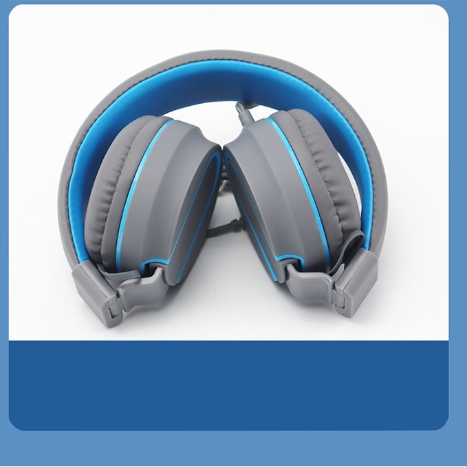 Casti audio, Stereo, Cu fir, 1.2m, Gri/Albastru