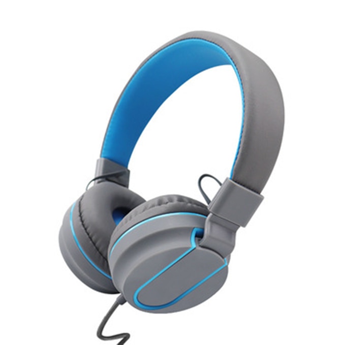 Casti audio, Stereo, Cu fir, 1.2m, Gri/Albastru