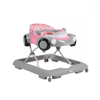 Premergator pentru copii Shelby, roz, pliabil, reglabil pe inaltime, panou muzical cu sunete si lumini incorporat Premergator pentru copii Shelby, roz, pliabil, reglabil pe inaltime, panou muzical cu sunete si lumini incorporat