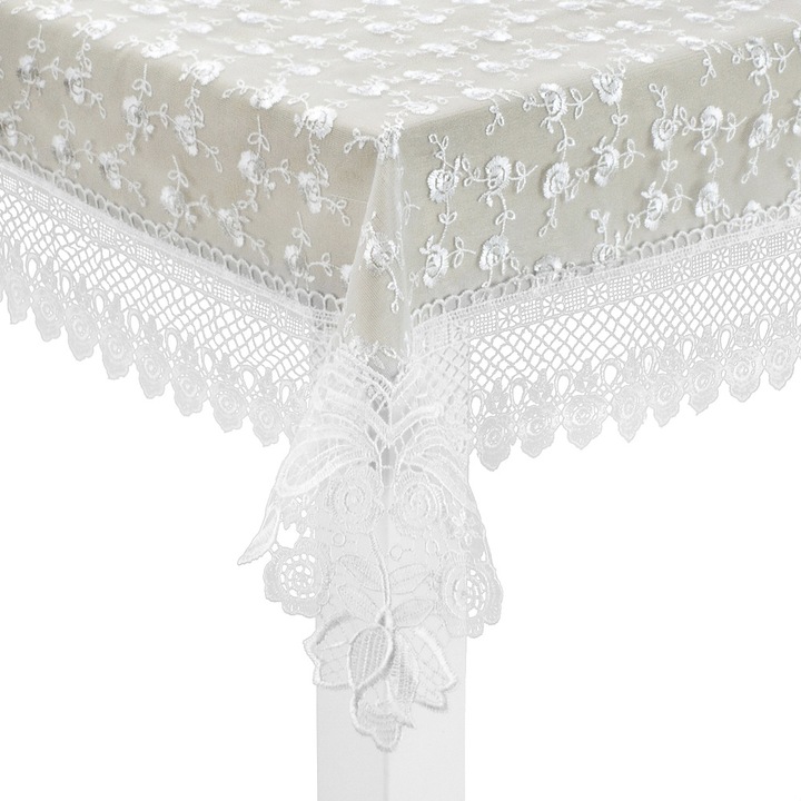 Fata de Masa Jedeka Roma, Poliester, 130 x 180 cm, Bej