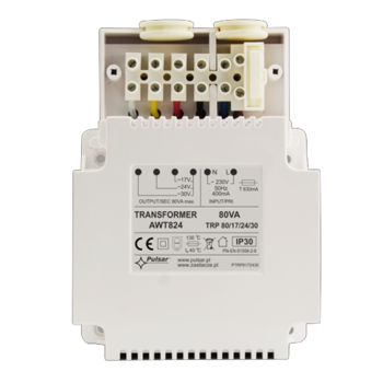 Transformator 80VA - 17V/24V/30V, protectie termica, AWT824 Transformator 80VA - 17V/24V/30V, protectie termica, AWT824