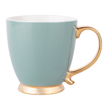 Cana din portelan Altomdesign Urban, Auriu/Verde menta, 400 ml Cana din portelan Altomdesign Urban, Auriu/Verde menta, 400 ml