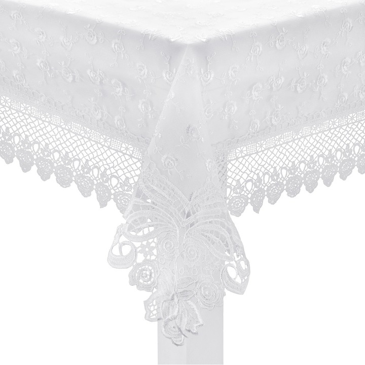Fata de Masa Jedeka Roma, Poliester, 130 x 180 cm, Alb