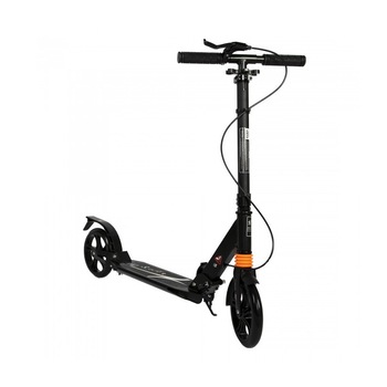 Trotineta pentru copii si adulti, COSMOLINO, inaltime ajustabila, neagra, 105 cm Trotineta pentru copii si adulti, COSMOLINO, inaltime ajustabila, neagra, 105 cm