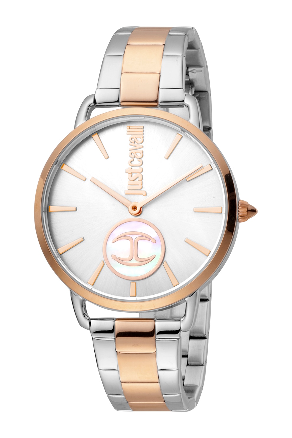 JUST CAVALLI, Ceas din otel inoxidabil, Argintiu/Auriu