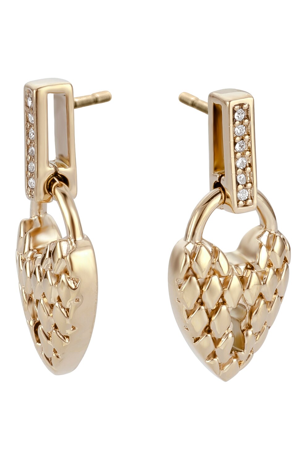 JUST CAVALLI, Cercei decorati cu zirconia, Auriu