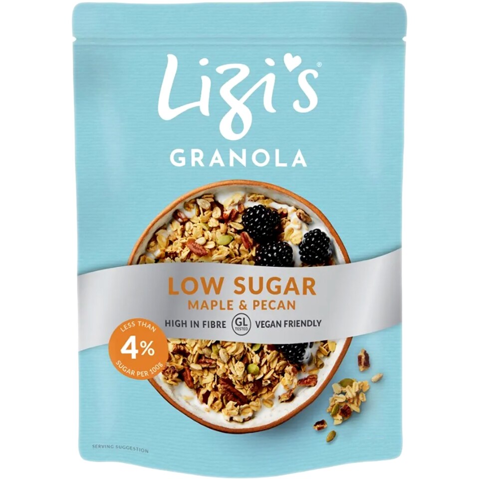 Granola low sugar cu nuci pecan si sirop de artar Lizi's, 500 g eMAG.ro