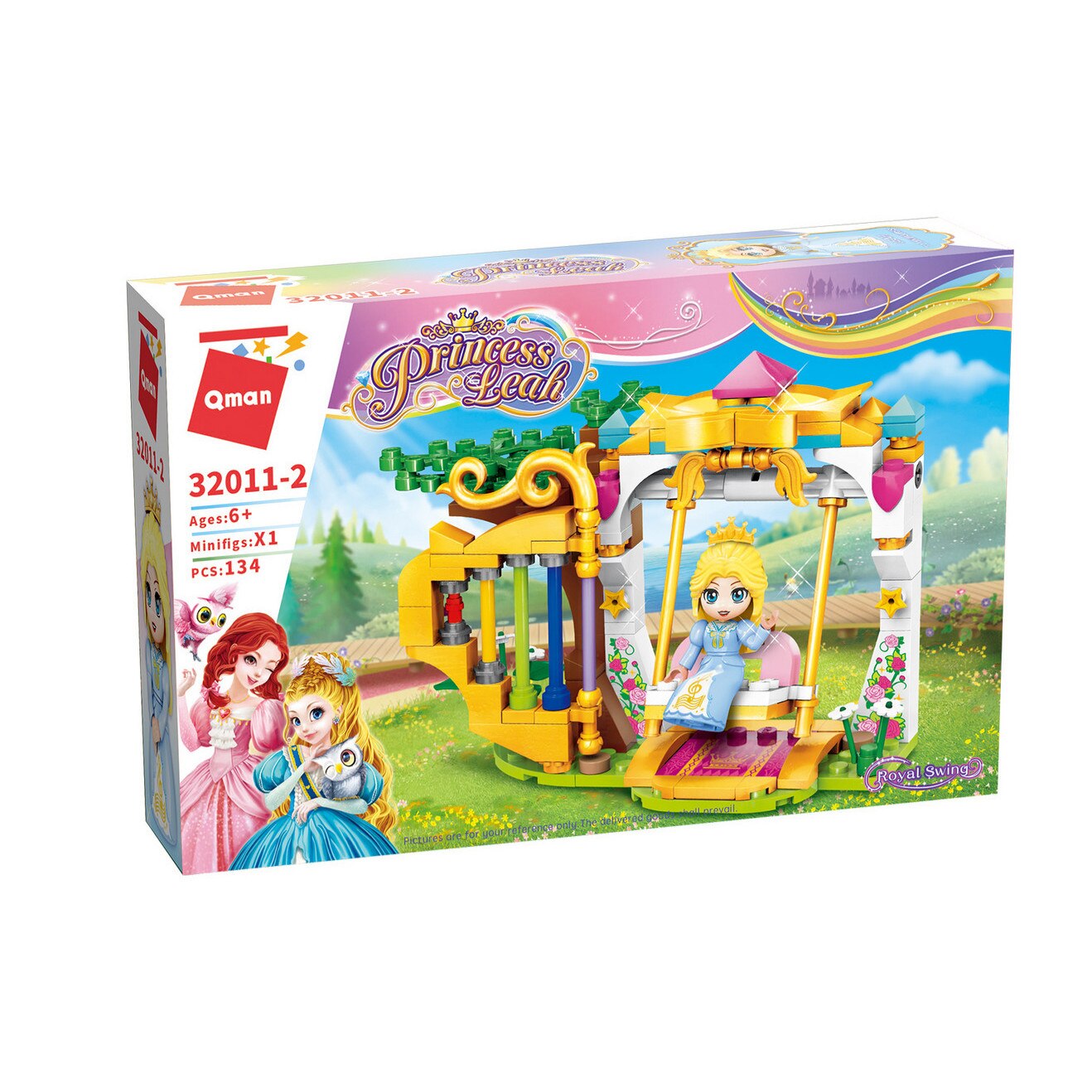 Set de constructie printese QMAN, 134 piese, Multicolor