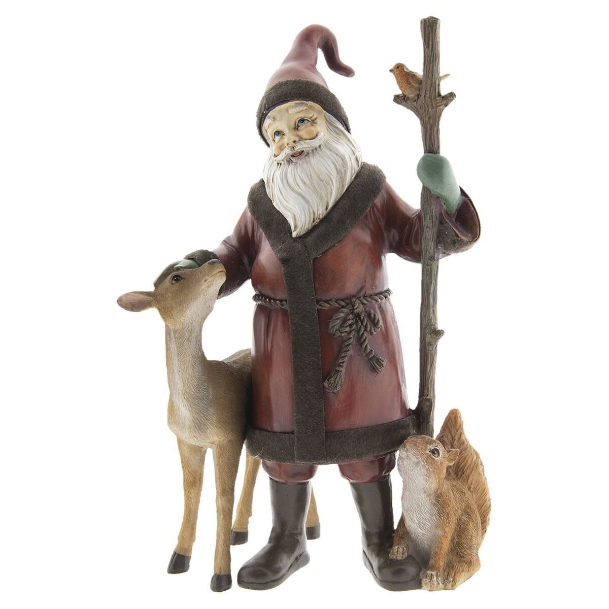Figurina Mos Craciun din polirasina 18 cm x 13 cm x 30 h