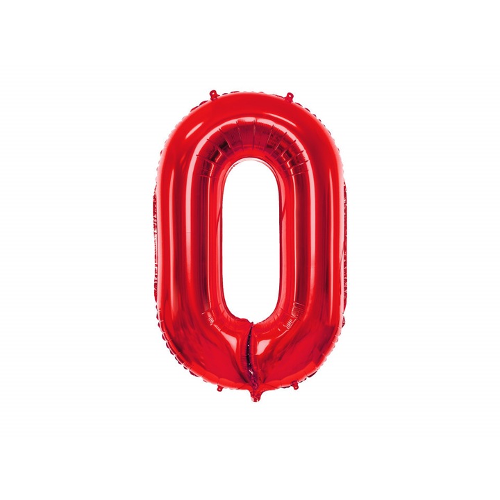 Балон номер 0 червено фолио 86 см