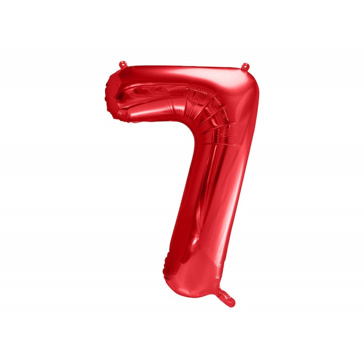 Léggömb figura 7 piros fólia 86 cm