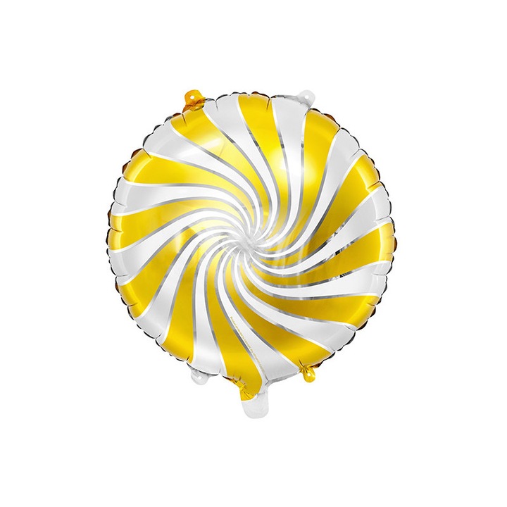 Балон Candy бяла близалка със златно фолио 35см