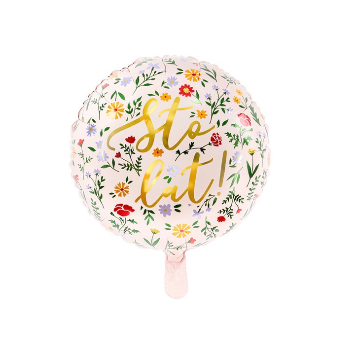 Цветен фолиев балон Sto широк! 35 см