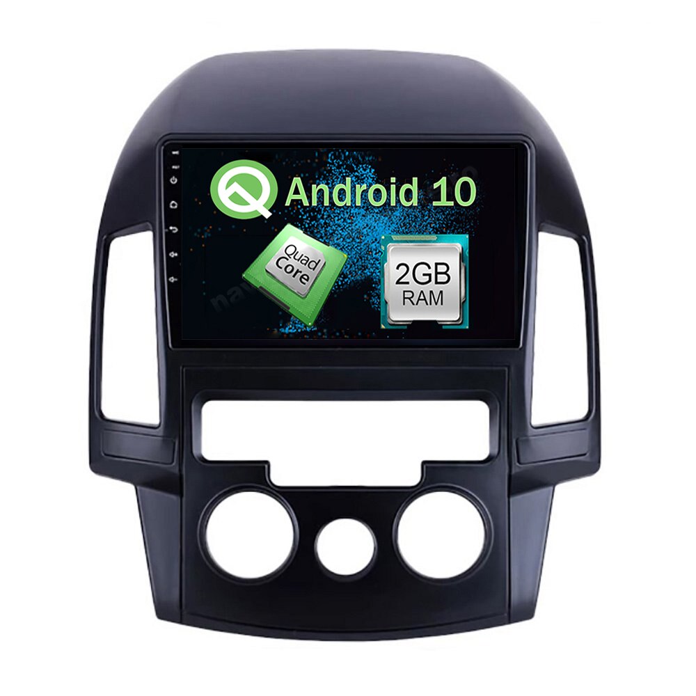 Navigatie Android 10 Hyundai I30 2009-2012 Clima Manuala 2GB Ram NAVD-AC90i30AC