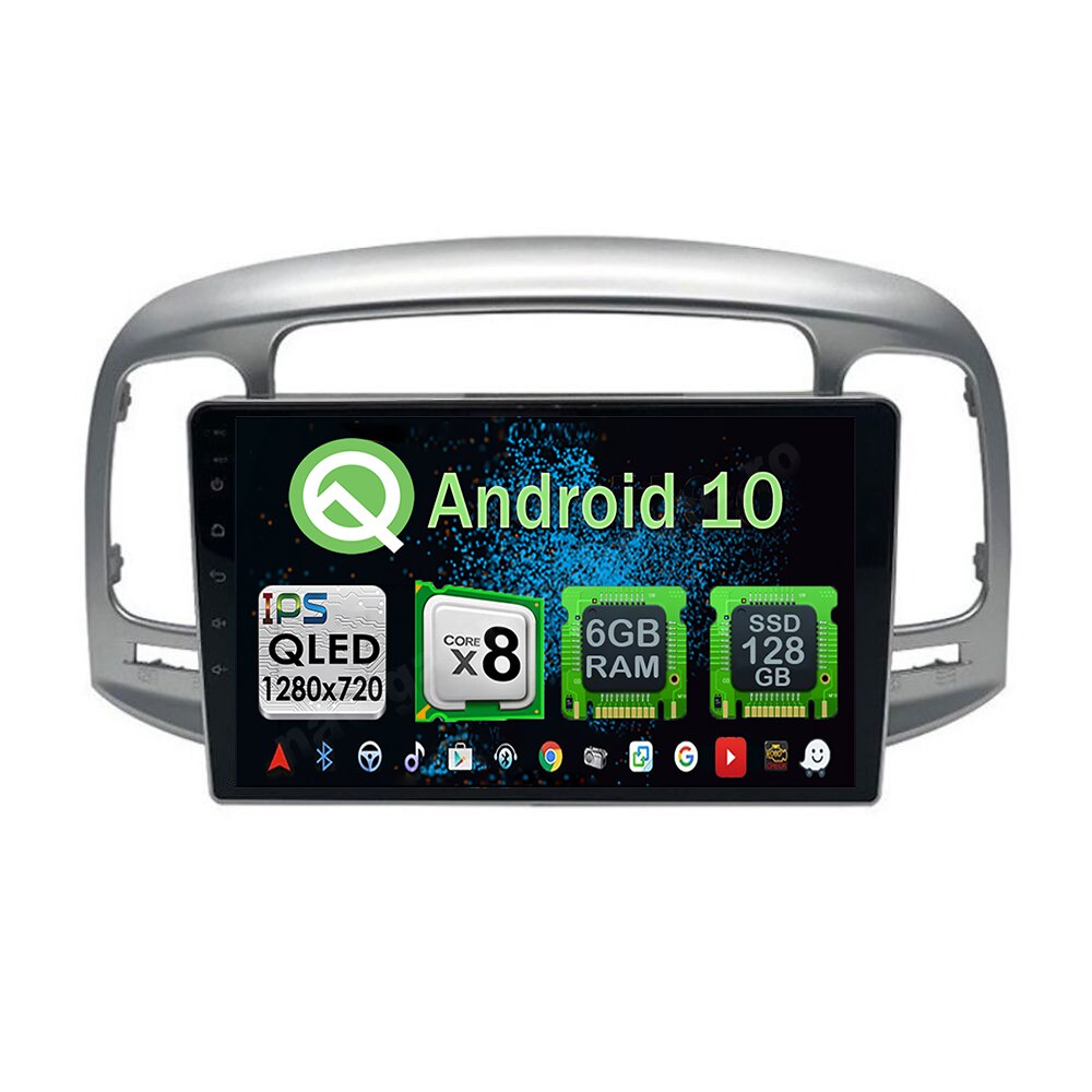 Navigatie Android HYUNDAI ACCENT 2006-2011 Octa Core 6GB Ram 128GB SSD Ecran 9 inch Ips NAVD-US9072