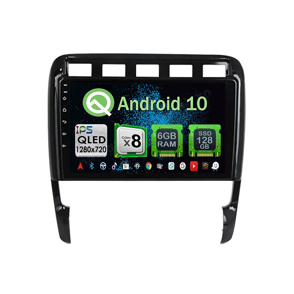 Navigatie Android Porsche Cayenne Octa Core 6GB Ram 128GB SSD Ecran 9 inch Ips NAVD-US9066