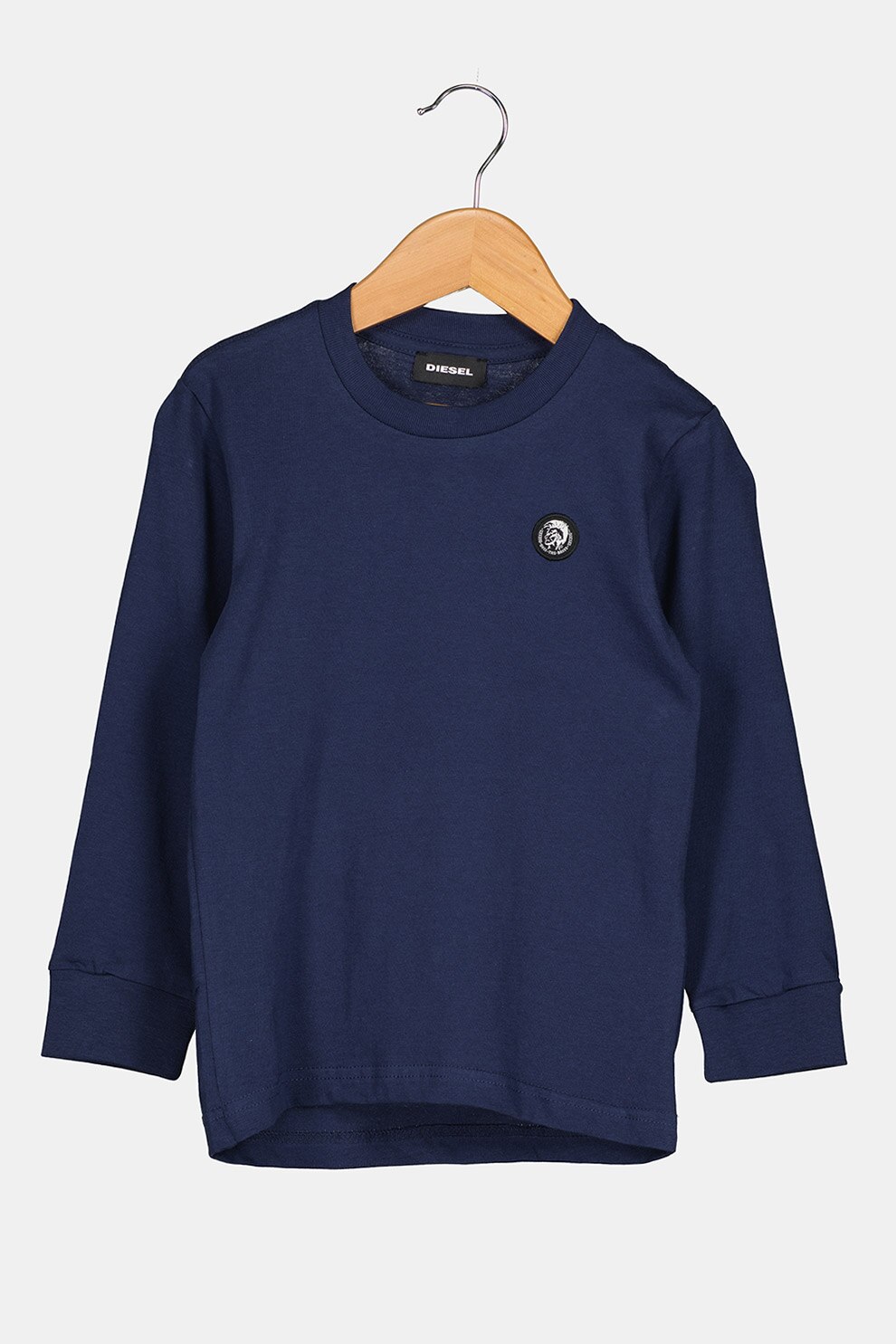 Diesel, Bluza de bumbac cu logo, Indigo, 106 CM