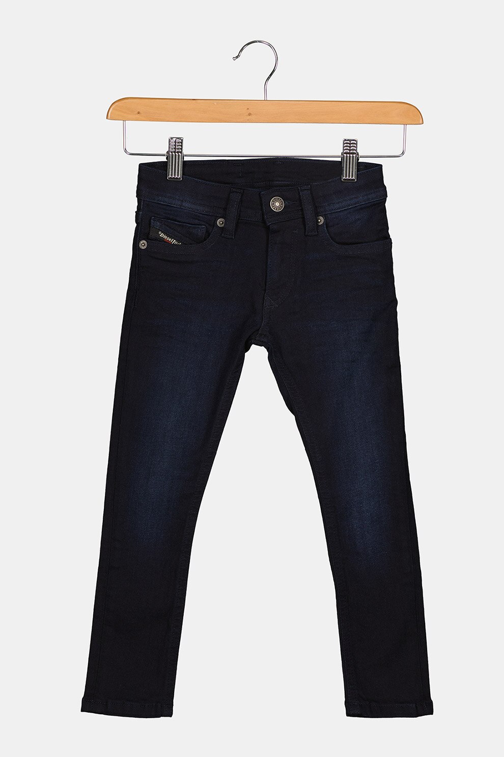 Diesel, Blugi slim fit cu aplicatie logo, Bleumarin