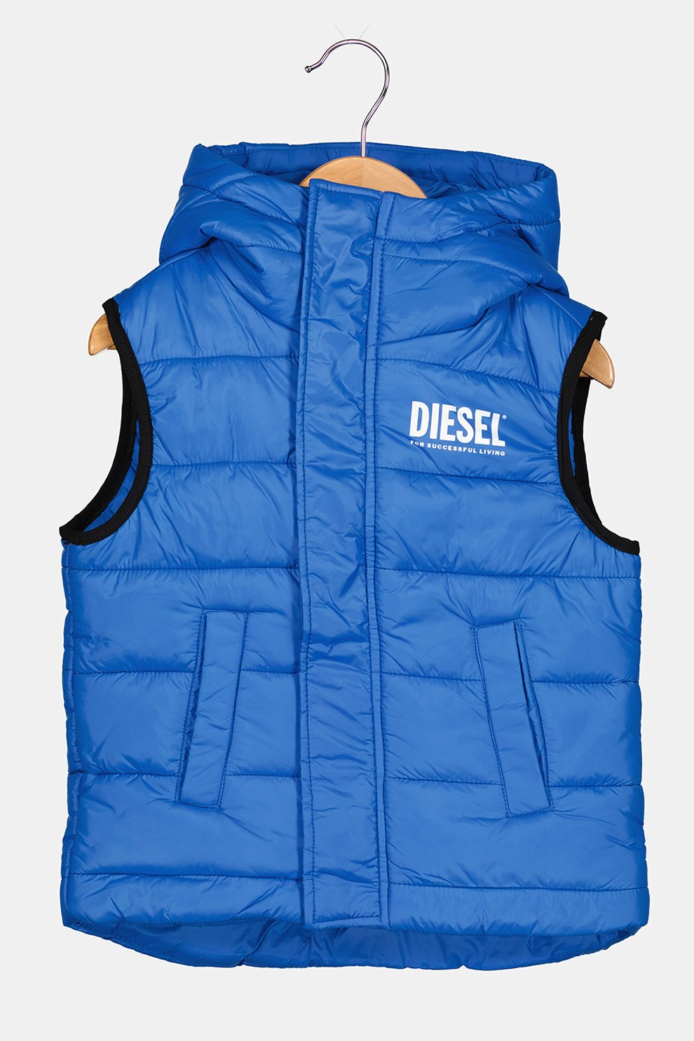 Diesel, Vesta cu gluga si aspect matlasat, Albastru royal