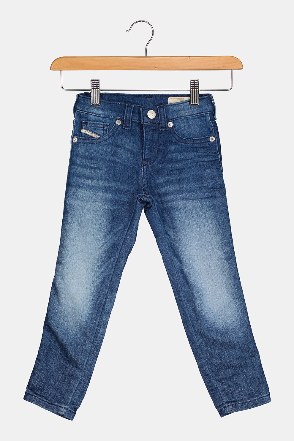 Diesel, Blugi drepti cu aspect decolorat, Bleumarin