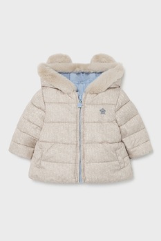 Mayoral, Geaca reversibila cu gluga, Bej/Albastru lavanda, 65 CM Mayoral, Geaca reversibila cu gluga, Bej/Albastru lavanda, 65 CM